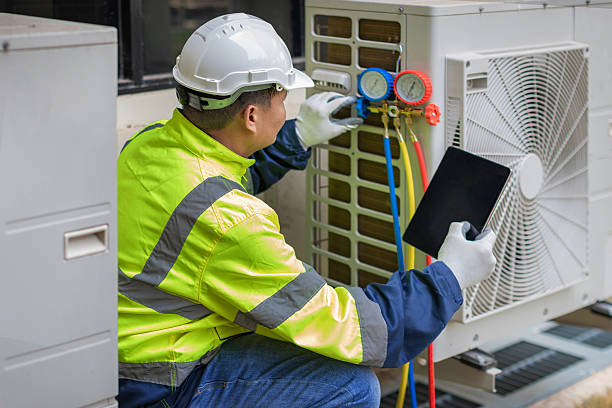 Professional Air Duct Cleaning technician working in Mc Daniels, KY
